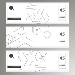 Poster - Vector hexagons design background. Cover annual report. Leaflet, brochure, flyer template, book layout illustration. Abstract business presentation