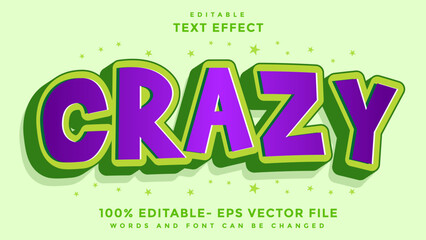 3d minimal gradient word crazy editable text effect design template, effect saved in graphic style