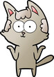 © lineartestpilot - happy cartoon cat shrugging;shoulders