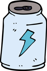 cartoon doodle can of energy drink