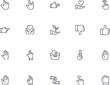 © RaulAlmu - Hand concept. Collection of gesture high quality vector outline signs for web pages, books, online stores, flyers, banners etc. Set of premium illustrations isolated on white background