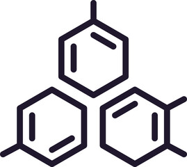 Poster - Single line icon of molecule High quality vector illustration for design, web sites, internet shops, online books etc. Editable stroke in trendy flat style isolated on white background