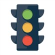 © Elmin - Traffic light vector icon - IllustrationIcon, Traffic, Fire, Green Light - Traffic Lamp.Traffic light logo graphic design template vector illustration
