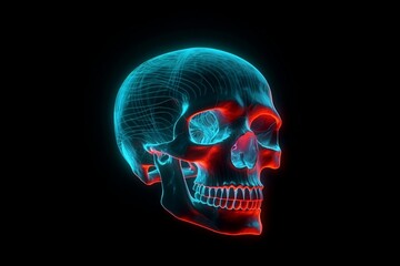 An Abstract 3D Render of an AI-Generated Head