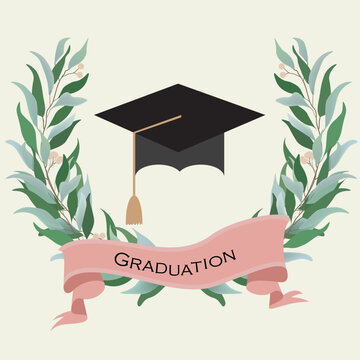 Graduation cap vector, graduation hat with tassel flat icon, academic cap, graduation cap image, graduation cap
