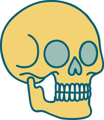 iconic tattoo style image of a skull