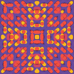 Aufkleber - Colorful abstract background. Pattern for decoration design. 3d rendering digital illustration