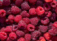 Full Frame Close-up Of Raspberries
