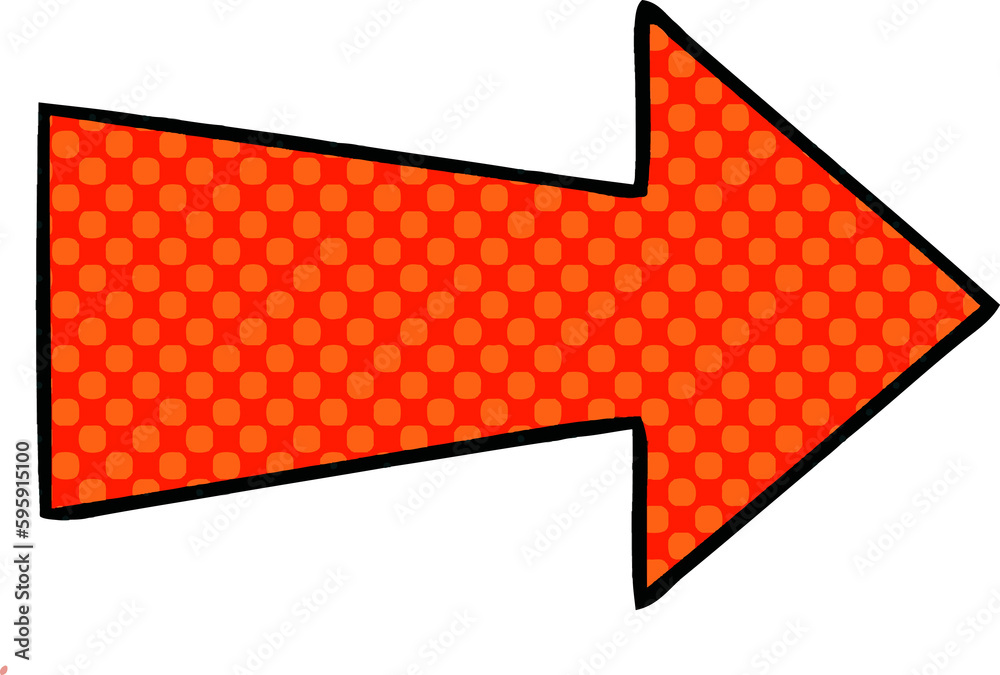 comic book style quirky cartoon arrow Stock Illustration | Adobe Stock