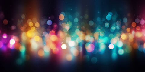 Wall Mural - Abstract lights blur bokeh background. generative ai. Luxury colorful bokeh background