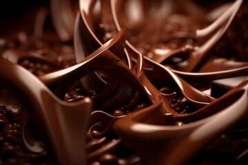 Wall Mural - Chocolate Abstract. Generative AI