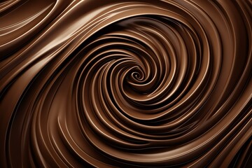 Wall Mural - Chocolate Swirl Background. Generative AI
