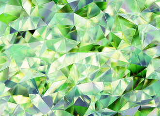 Fototapete - Luxury Abstract Realistic Green Texture Reflection Close Up Background 3D rendering