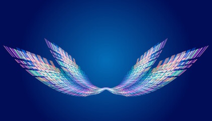 Poster - Color blocks form the background of the Flying Wings Internet Technology Summit