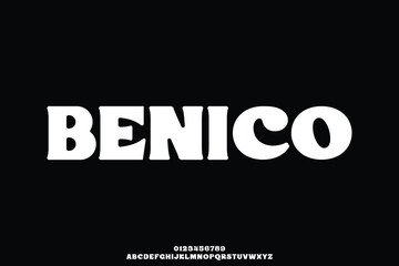 Wall Mural - unique thick rounded decorative display font vector