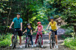 © Halfpoint - Young family with little children at bike trip together in nature.
