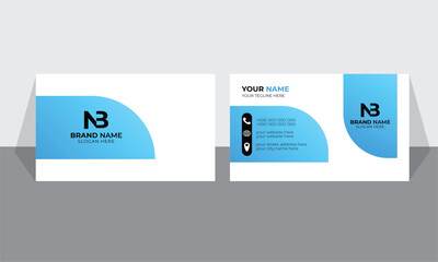 blue business card design template