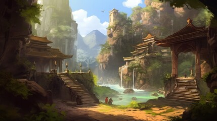 RPG Journey Game Art Wallpaper Background