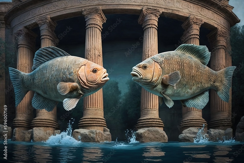 False Seling Rome Ancient romans on the forum seling fish, concept of Roman Civilization ...