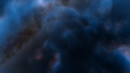 Space background with realistic nebula and shining stars. Colorful cosmos with stardust and milky way. Magic color galaxy. Infinite universe and starry night. 3d render
