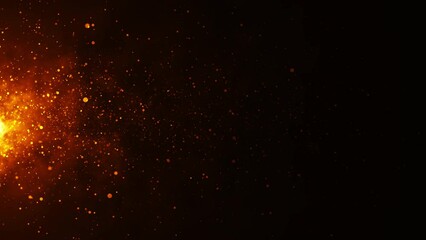 Wall Mural - Particle background animation, Futuristic mysterious flowing digital particles wave de-focus virtual reality abstract cyber space environment background. 