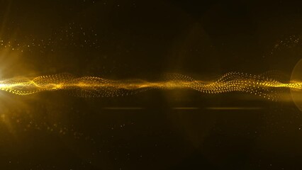 Wall Mural - Particle background animation, Futuristic mysterious flowing digital particles wave de-focus virtual reality abstract cyber space environment background. 