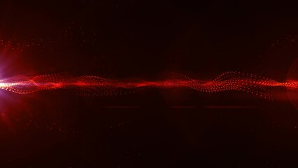Wall Mural - Particle background animation, Futuristic mysterious flowing digital particles wave de-focus virtual reality abstract cyber space environment background. 