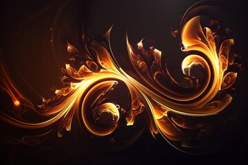 Poster - colorful swirl with energy flow abstract wallpaper background, created with Generative Ai Technology