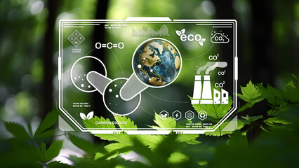 Using renewable energy for business and sustainable development. Concept to lower CO2 emissions. Green firms using renewable energy help reduce climate change and global warming.