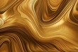 Złote fale, płynny metal - tło - Golden waves, liquid metal - background - AI Generated