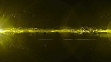 Wall Mural - Particle background animation, Futuristic mysterious flowing digital particles wave de-focus virtual reality abstract cyber space environment background. 