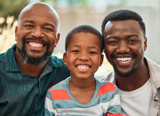 Poster - The smile runs in our family. a family spending time together at home.