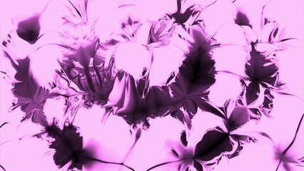 Poster - Liquid pattern with effect of moving explosion. Design. Moving circular galaxies in liquid 3d pattern. Black spots move in explosive waves in liquid abstract pattern
