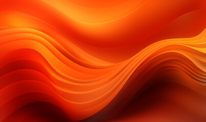 sfondo astratto materico con onde sinuose di seta 3d, sfumature arancioni, creato con ai