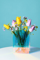 Sticker - Modern vase with beautiful tulips