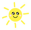 Uśmiechnięte słońce ilustracja