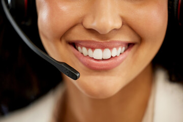 Poster - Winning over customers with her friendly and approachable manner. Closeup shot of an unrecognisable woman working in a call centre.