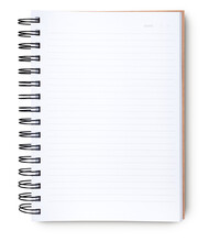 Open Notepad Lined Paper Spiral Bound With Shadow Isolated On Transparent Background