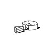 Cheese concept doodle illustration vector