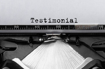Poster - Text Testimonial typed on retro typewriter