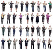 © ASDF - group of successful business people with money isolated