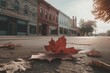 Winkler, a city in Manitoba, Canada, with a photo of a Canadian maple leaf. Generative AI