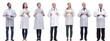 © ASDF - group of doctors with clipboard isolated on white