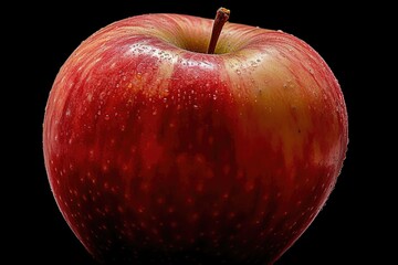 Wall Mural - red apple with a dark background in close-up. Generative AI