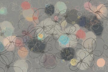 Wall Mural - abstract circles in motion, creating a dynamic and vibrant composition. Generative AI