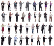 © ASDF - group of business people showing thumbs up isolated