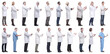 © ASDF - group of doctors with clipboard isolated on white