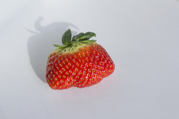 Wall Mural - fresh strawberry isolated white background