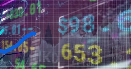 Poster - Animation of interface with financial and stock market data processing