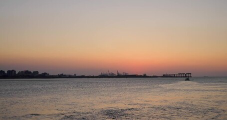 Canvas Print - Taiwan sunset in the river side at Tamsui